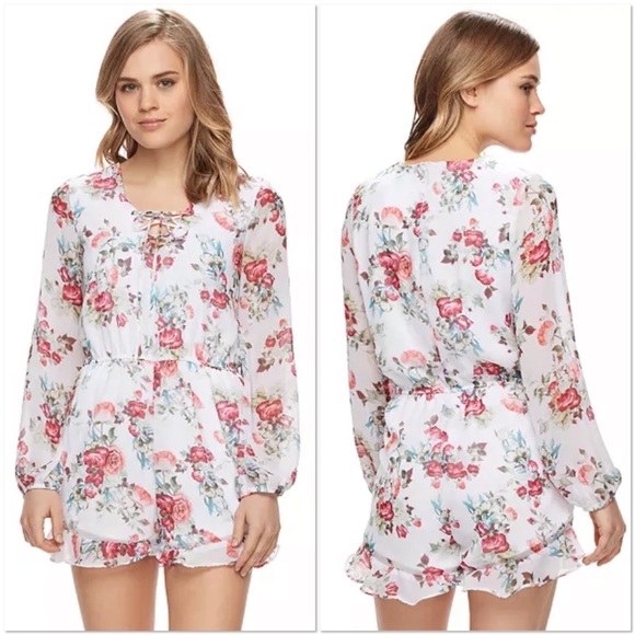 Disney Beauty and the Beast floral romper S - Picture 1 of 14